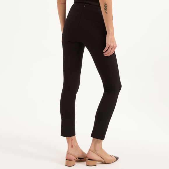 VERONICA BEARD Scuba Slim-Fit Pant Black High-Rise Cropped Pant {$295} Black 6 - Picture 1 of 12